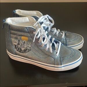 Vans Harry Potter Hogwarts Castle Blue and White Kids High-Top Sneakers